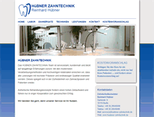 Tablet Screenshot of huebner-zahntechnik.de